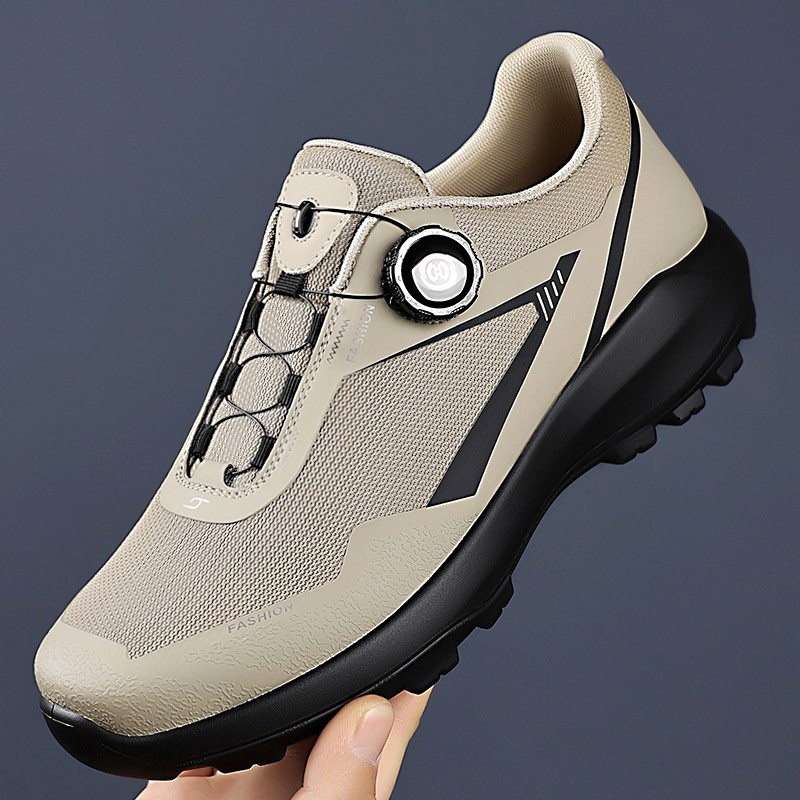 男鞋秋季透气防臭网面徒步登山鞋一脚蹬跑步软底休闲运动网鞋耐磨