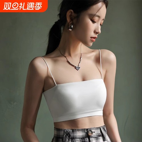 抹胸小吊带美背打底防走光背心