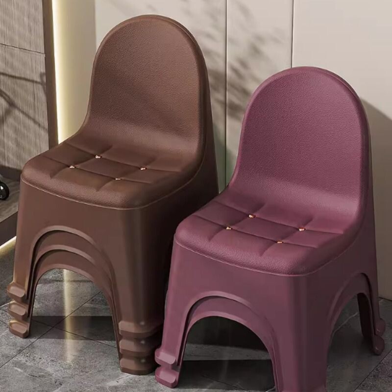 塑料靠背椅加厚轻奢客厅小凳子大人家用座椅茶几矮凳防滑儿童椅子