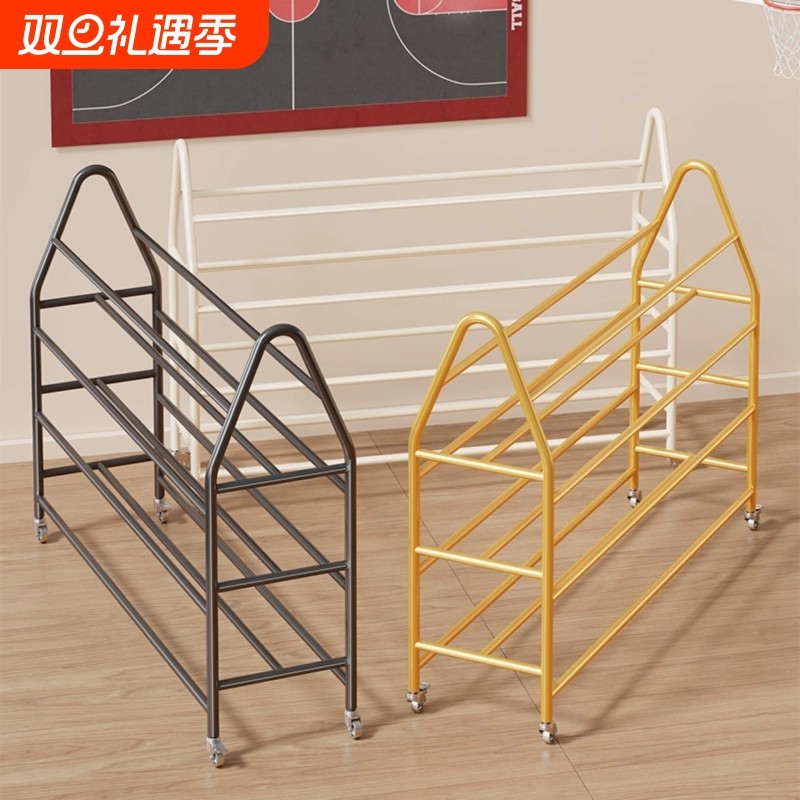 篮球收纳架学校幼儿园排球足球置物架体育馆可移动推车球类收纳架