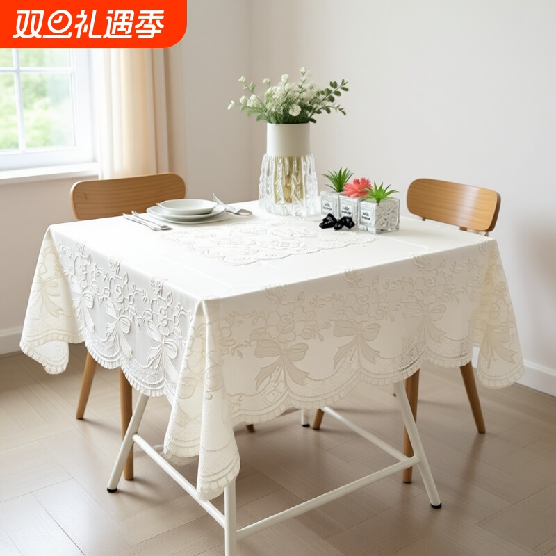 正方形桌布防水防油防烫免洗茶几餐桌布PVC台布八仙桌麻将桌盖布