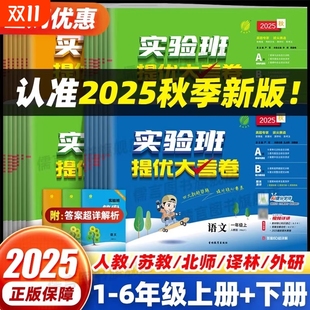 期中大卷拔尖 试卷测试卷全套同步训练练习册单元 2025秋实验班提优大考卷小学一二三四年级五六年级上册语文数学英语人教版 苏教版