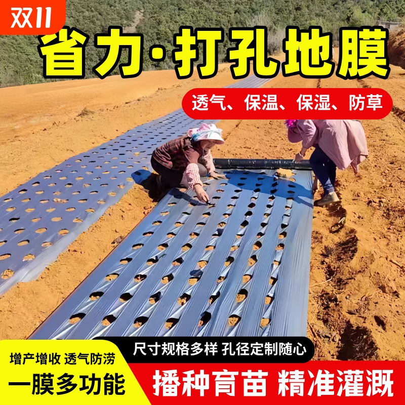 农用种植玉米打孔薄膜银黑地膜
