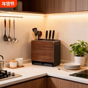刀架置物架厨房多功能台面刀具收纳架家用分层大容量厨具储物神器