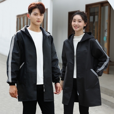 加绒长袖罩衣女工作服干活男士防水防油耐磨保暖加厚围裙秋冬超强