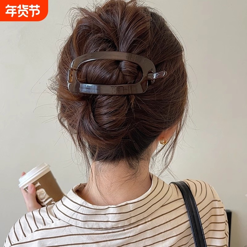 椭圆发夹2025女大号发后脑勺抓夹新款量大一字扭扭夹盘发半扎头饰,饰品/流行首饰/时尚饰品新,发饰,淘宝优惠券,粉丝福利购,淘宝优惠卷