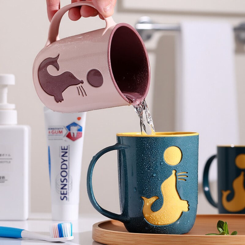 轻奢简约洗漱杯情侣套装漱口杯家用刷牙杯子创意牙缸杯一对牙刷杯