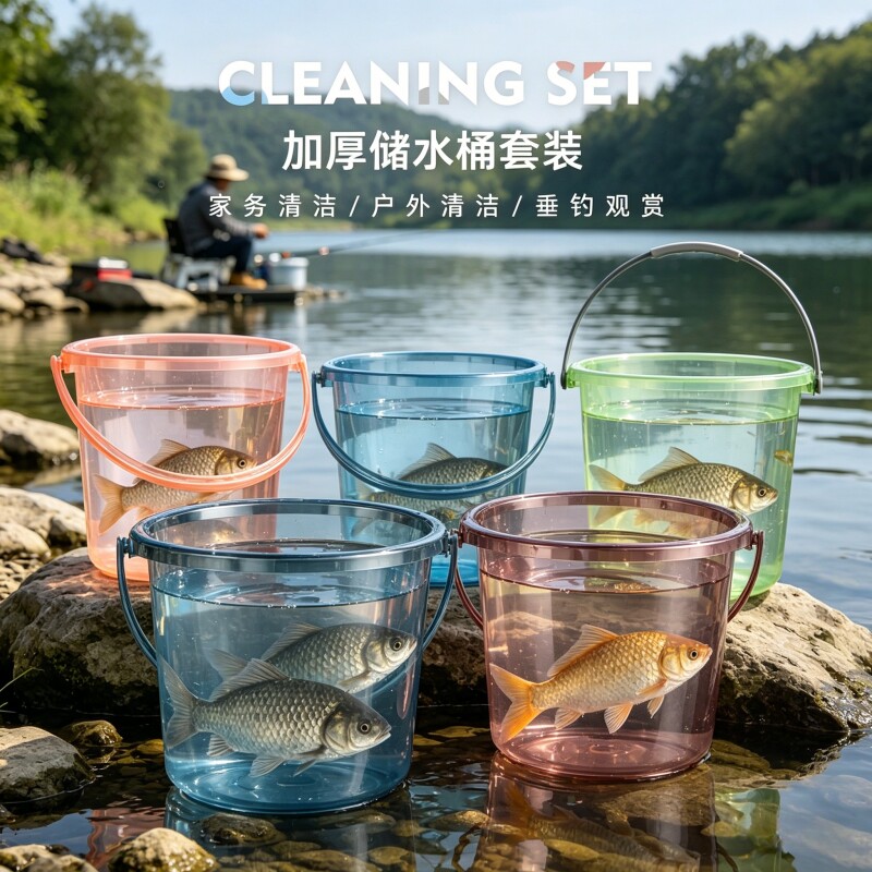 家用桶洗衣桶手提加厚手提桶打水桶钓鱼桶洗漱桶学生宿舍塑料水桶