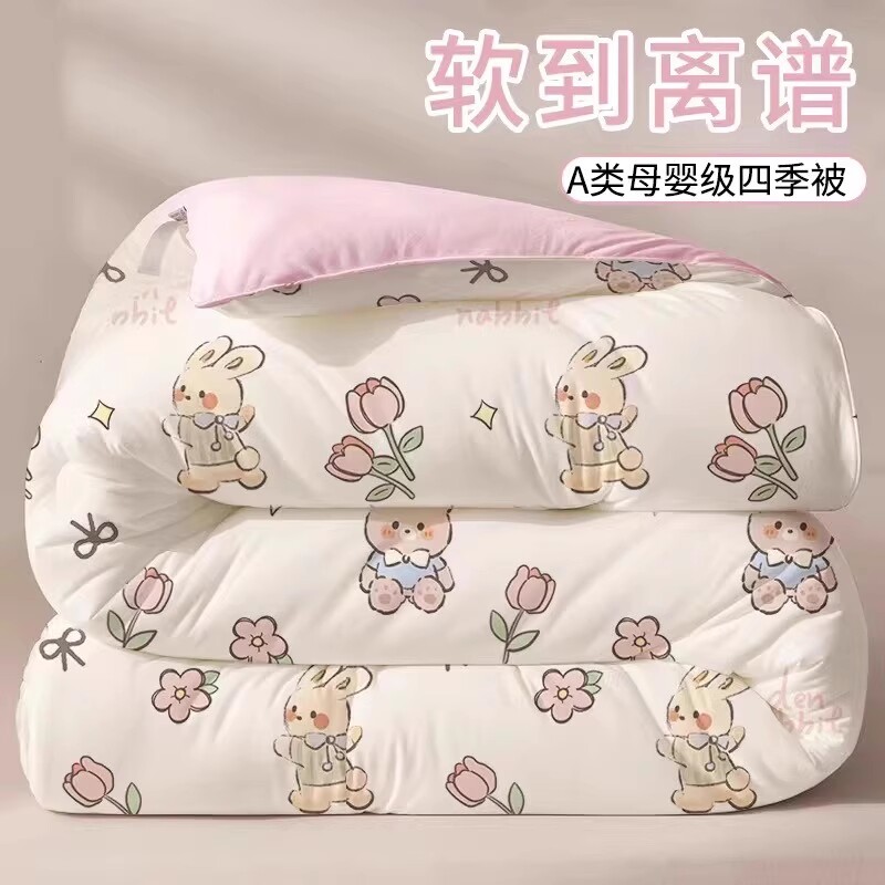 四季通用被子冬被棉被宿舍单人学生非大豆被芯空调被被褥被套春秋