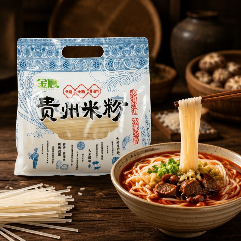 贵州特产原香米粉2斤装纯手工干米粉非油炸主食牛肉粉羊肉粉袋装