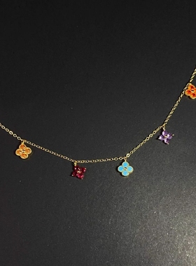 四叶草彩色项链|194人收藏