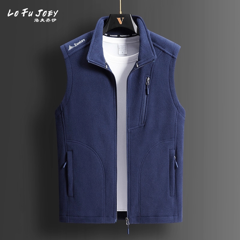 LOFUJOEY抓绒衣马甲男休闲外套