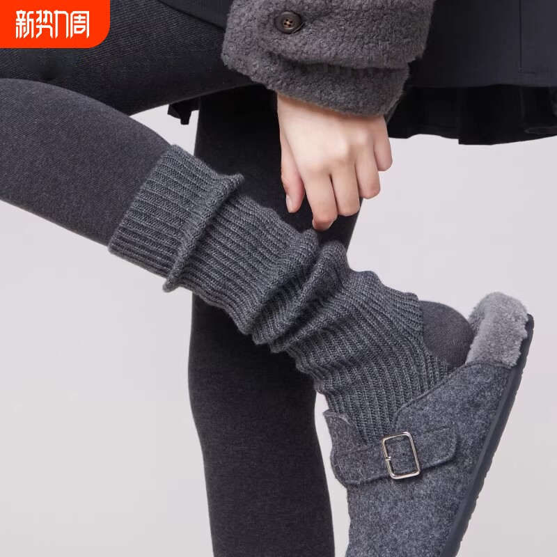 堆堆袜子女2025新款爆款冬踩脚袜套配雪地靴加厚加长保暖腿套卡通