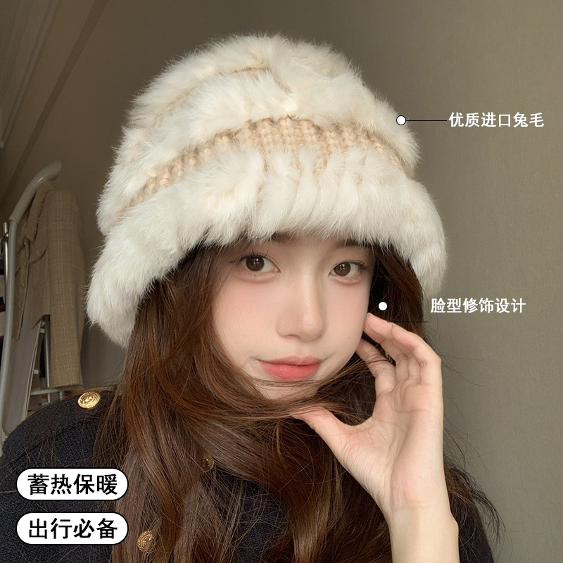 兔毛针织保暖帽|超1.1万次加购