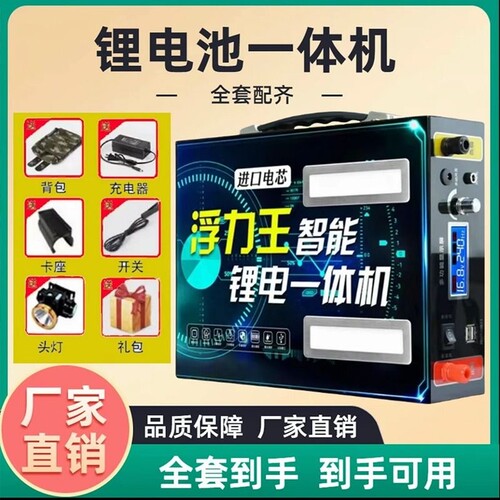新48v锂电池一体机大功率全套逆变一体电瓶救援器大容量浮力电源