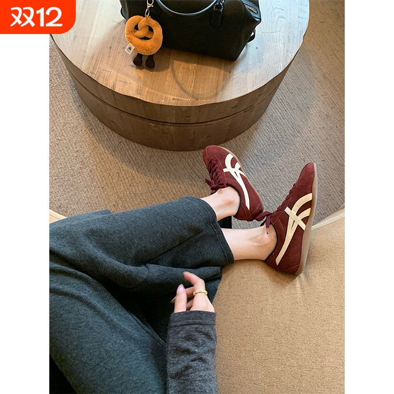 内增高透气豹纹德训鞋女2025新款百搭透气休闲户外运动鞋跑步鞋女