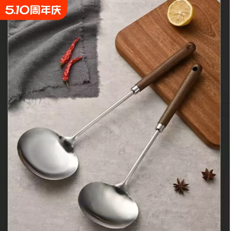 不锈钢锅铲蘑菇铲家用炒勺食品级铁锅专用炒菜的铁勺子铲子