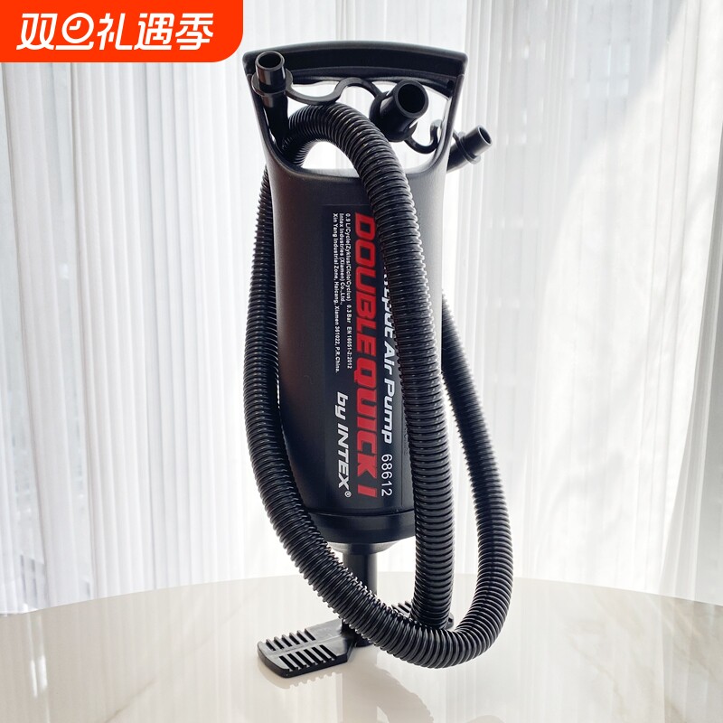 游泳圈打气筒抽气充气筒设备户外便携手动气垫床垫皮划艇充气工具