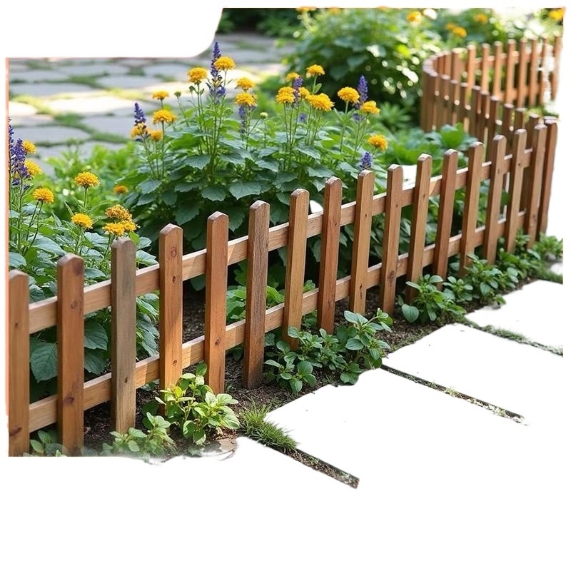 室外防腐木栅栏篱笆栏杆护栏菜园菜地院子门花园围栏户外庭院木板