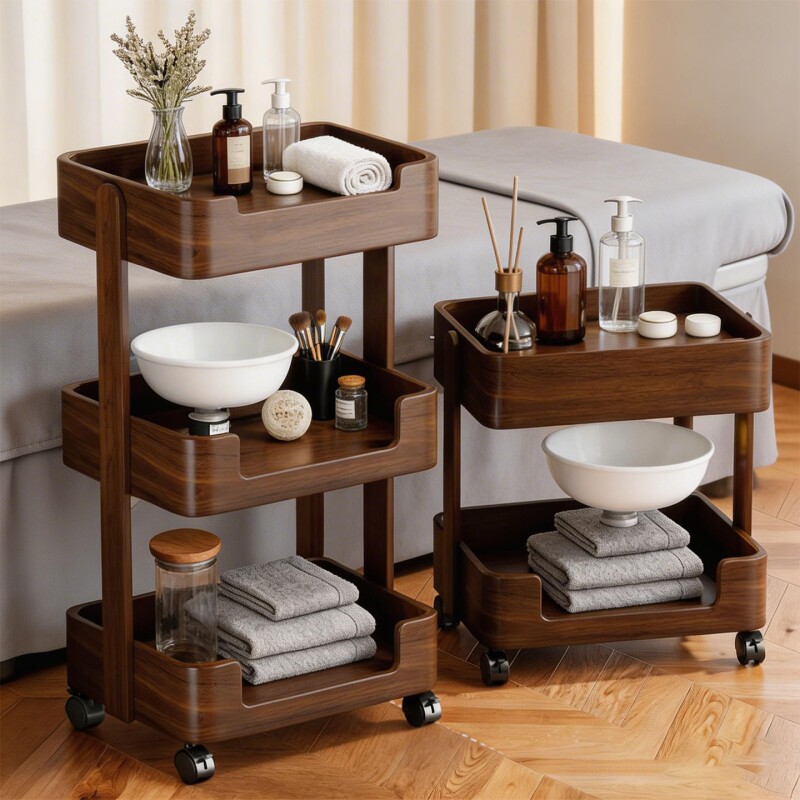 高级轻奢美容仪器推车专用皮肤管理可移动置物架医用美容院小推车