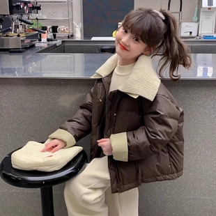 童泰宝贝女童羽绒服冬季 儿童白鸭绒上衣女孩加厚大童 外套2025新款