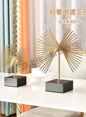 几何创意现代轻奢艺术摆件简约房间玄关样板房客厅书房工艺装饰品