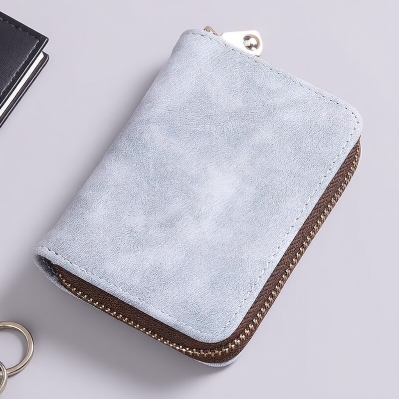 卡包男多卡位防消磁大容量证件卡套拉链风琴卡片包超薄小巧零钱包