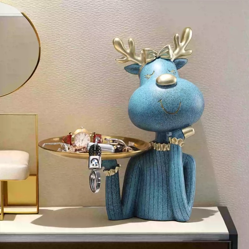 钥匙收纳玄关摆件托盘入户轻奢高档客厅乔迁新居礼物鞋柜装饰品