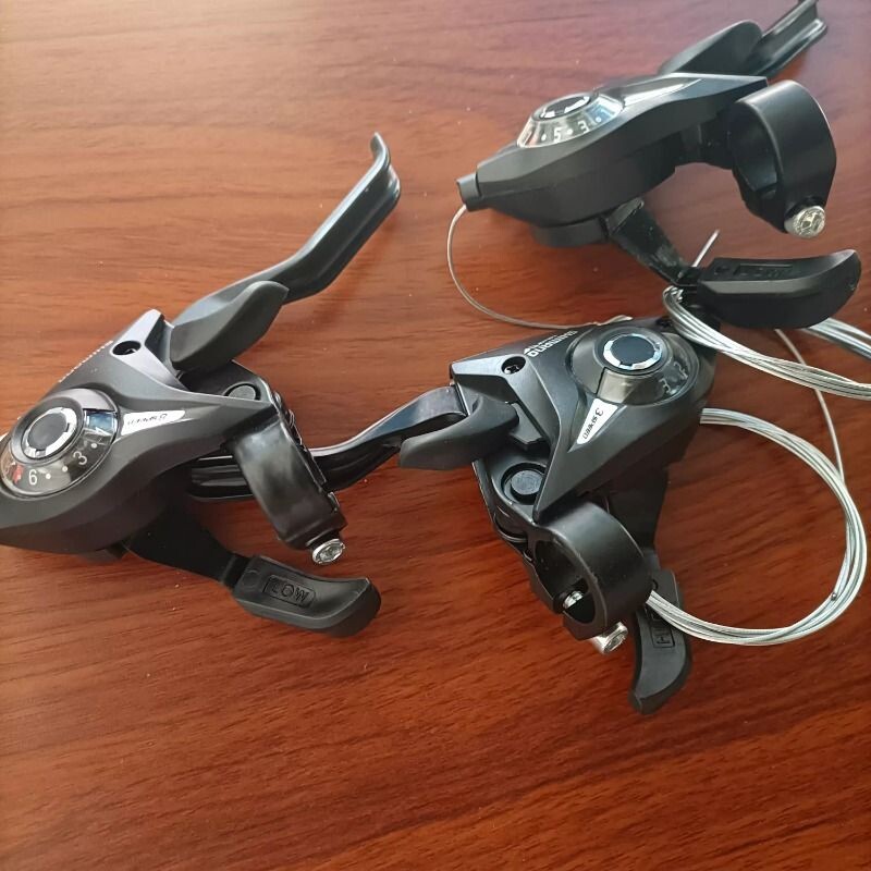 山地车指拨器21/24速山地自行车变速器调速器7/8速铝合金连体指拨