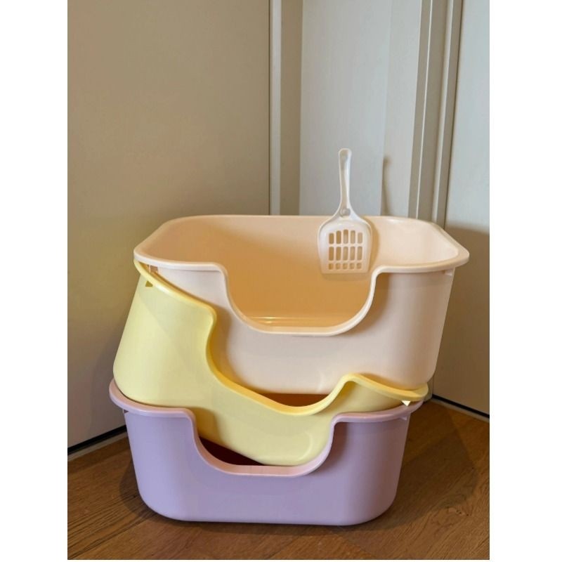 多巴胺猫砂盆超大号防外溅防臭开放式猫屎盆猫厕所猫沙盆子便携