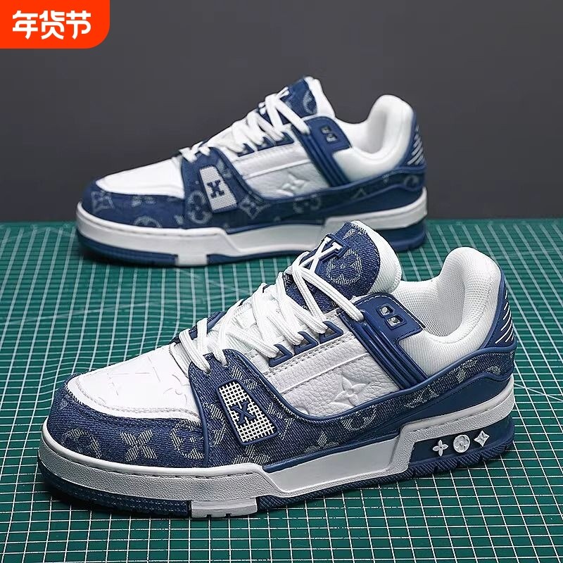 PINGFANZHE新款百搭牛仔经典板鞋休闲鞋增高运动鞋男女潮流面包鞋,运动鞋new,板鞋,淘宝优惠券,粉丝福利购,淘宝优惠卷