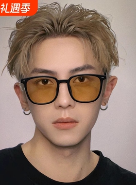 新款潮酷方框墨镜开车防紫外线