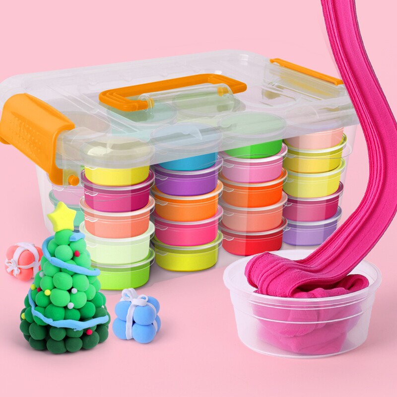 楚楚熊超轻粘土橡皮泥24色36色彩泥安全彩泥儿童带模具工具套装