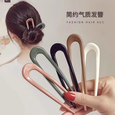 u型发簪后脑勺盘发神器简约