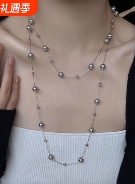 925纯银满天星珍珠项链女