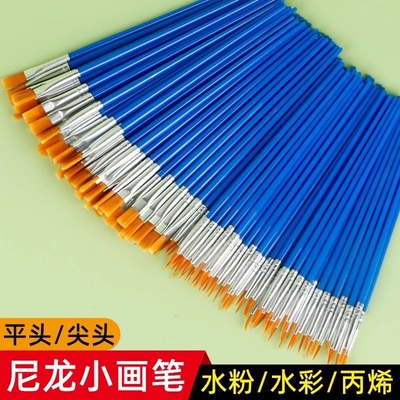 勾线笔水粉油画手绘极细画笔描线水彩丙烯国画工笔描边笔尼龙毛笔