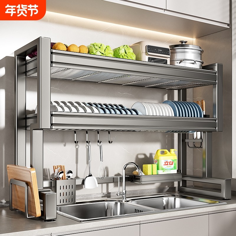 厨房水槽置物架多功能洗菜盆碗碟收纳洗碗池上方放碗盘沥水架好评,厨房/烹饪用具,厨房置物架/置物柜/角架,淘宝优惠券,粉丝福利购,淘宝优惠卷