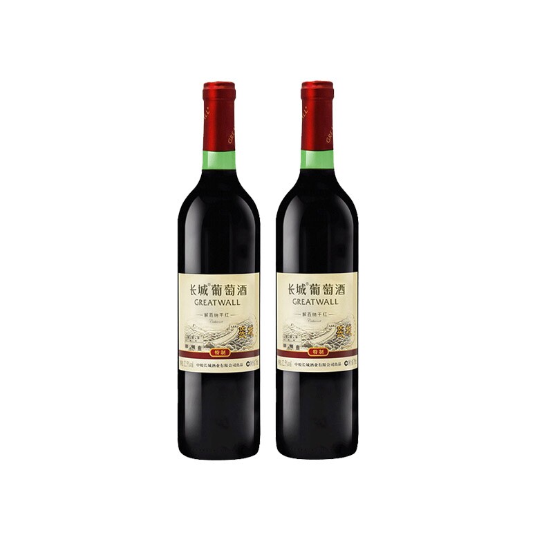 中粮长城 特制解百纳干红葡萄酒光瓶葡萄酒750ml*1瓶装