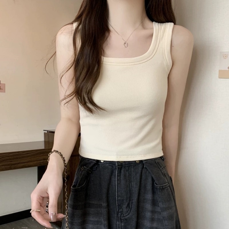 纯棉吊带背心新款加绒加厚秋冬