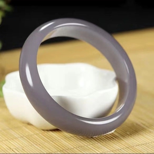 手镯手饰 镯轻奢仿品妈妈同款 爆款 仿新疆和田玉烟紫手镯女款