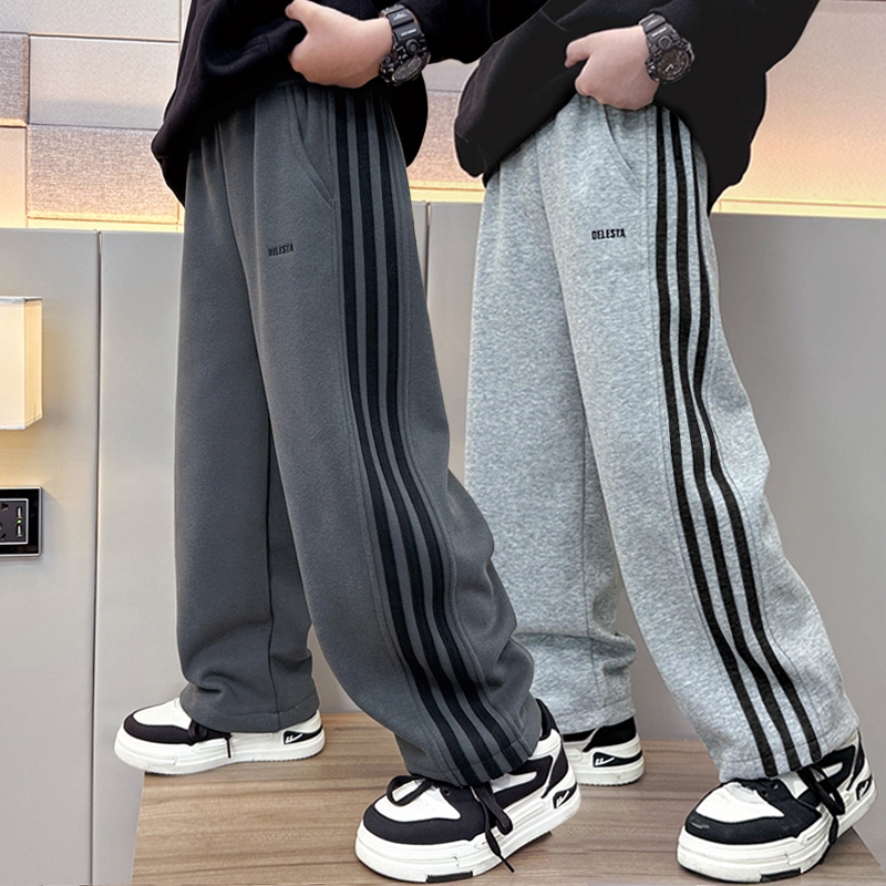 男童裤子秋季款2025新款中大童时髦直筒裤儿童运动裤春秋休闲裤潮