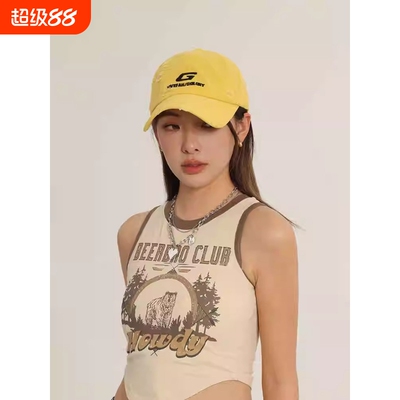 破洞棒球帽2024夏季新款男女街头