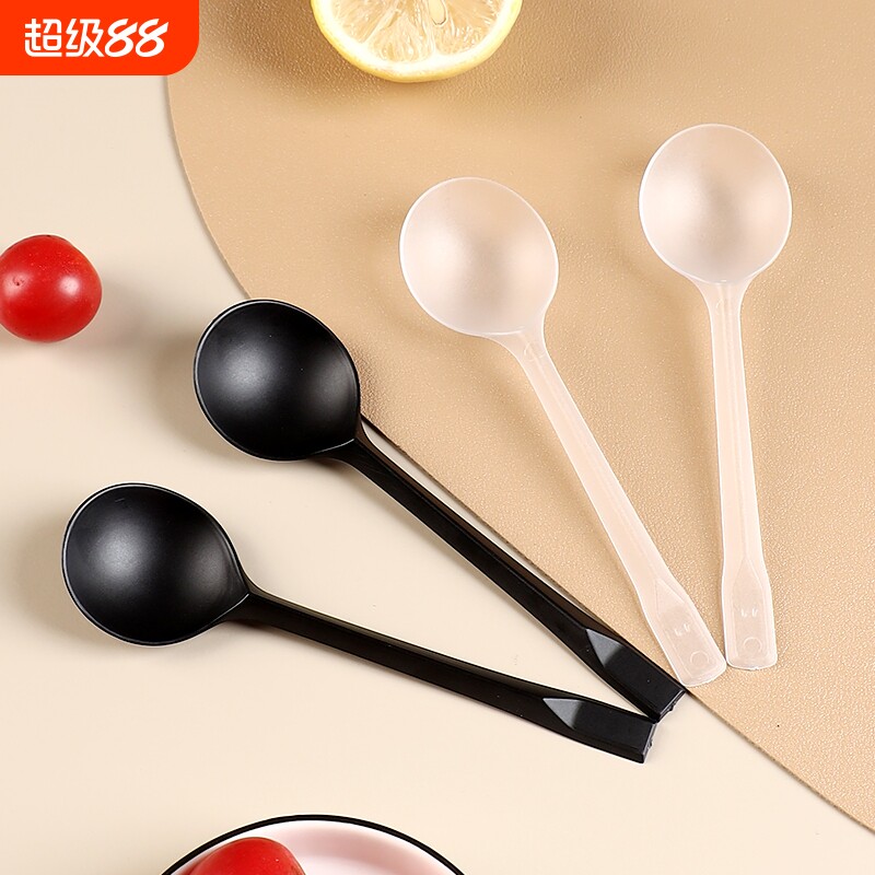 一次性甜品勺子独立包装图片