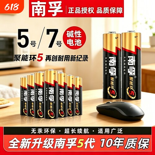 南孚5号电池碱性聚能环5代