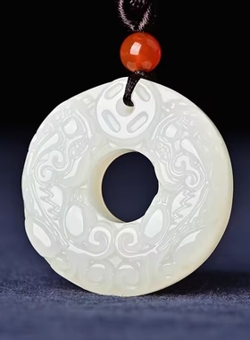 新中式吊坠项链项坠挂件仿古复古平安扣饰品蝴蝶