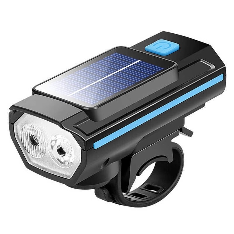 自行车夜骑灯充电强光前灯喇叭灯一体防水单车山地车骑行装备大全