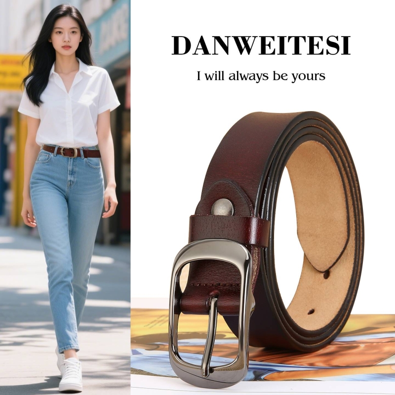 爱马男仕新款真皮针扣牛皮皮带休闲时尚简约腰带女士装饰牛仔裤百