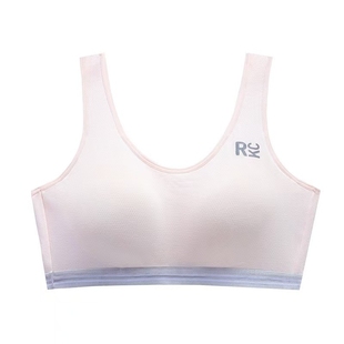 发育期内衣显胸小初中高中学生背心运动防震防走光文胸纯棉