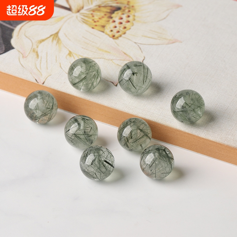 天然绿发晶散珠多宝手串男女饰品