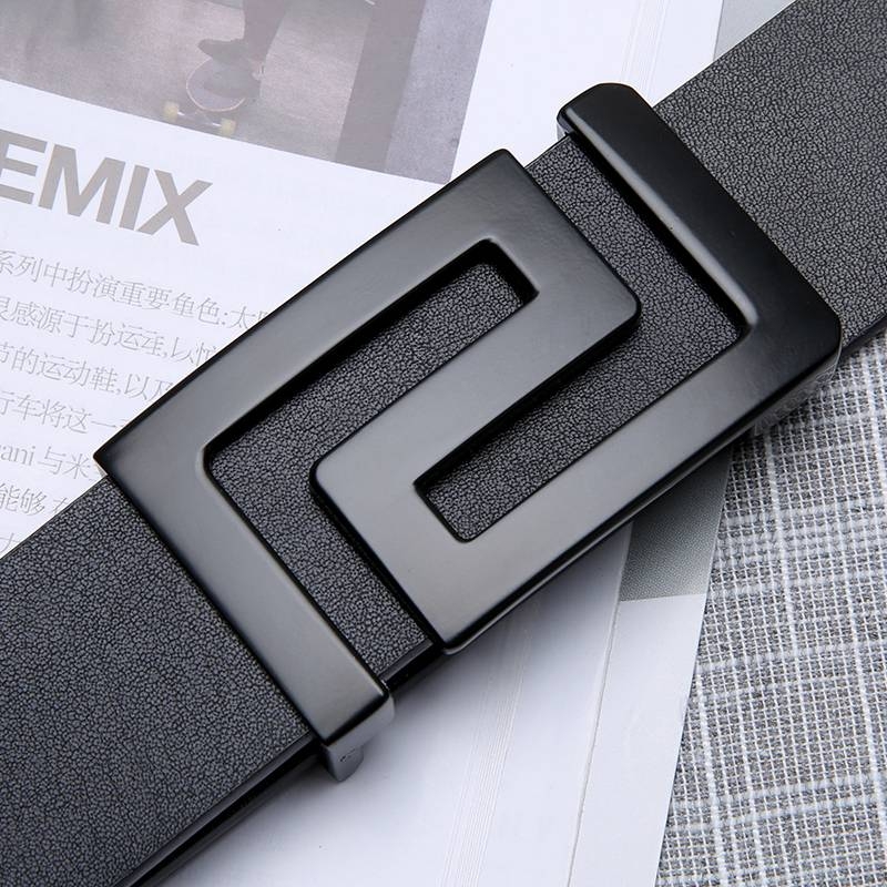 爱马男仕单层皮带男真皮青年平滑扣年轻人韩版百搭简约个性潮流潮